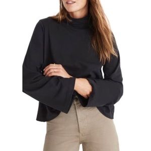 Madewell Bell Sleeve Mock Turtleneck, Size M